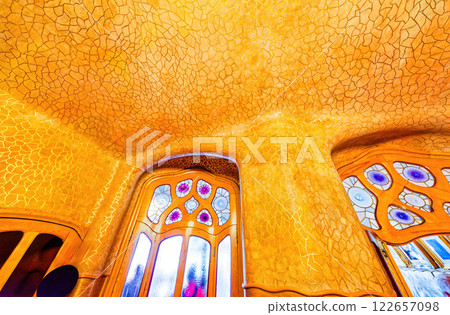 Interior and inner chambers Gaudi's creation- House Casa Batllo. 122657098