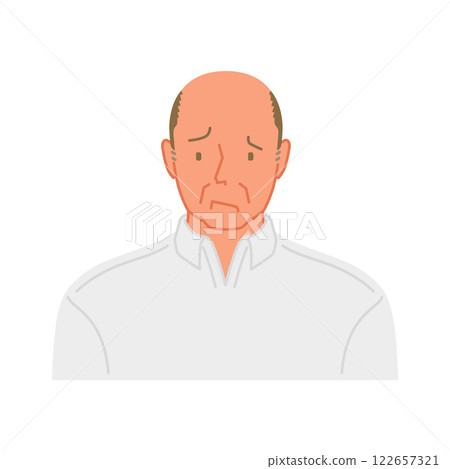 AGA：頭髮稀疏的中年男子的正面照 122657321