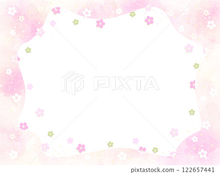 春天櫻花框架插圖 122657441