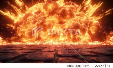 "An exploding, flaming, fiery battleground." 122658125