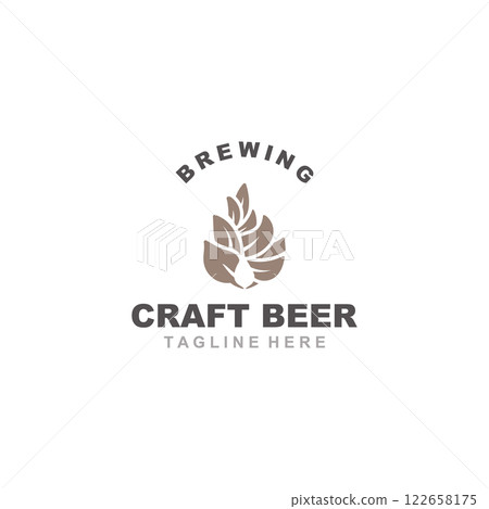 Brewery logo craft beer template design emblems beer cafe, bar, brewing company illustration Brewery logo craft beer template design emblems beer cafe, bar, brewing company illustration 122658175
