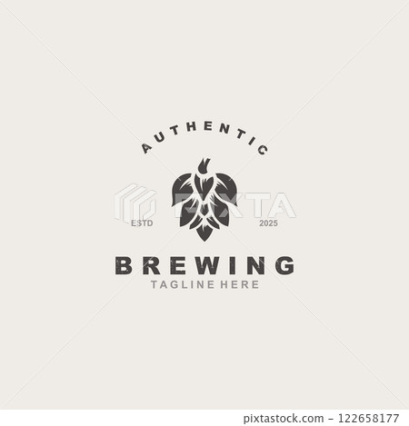 Brewery logo craft beer template design emblems beer cafe, bar, brewing company illustration Brewery logo craft beer template design emblems beer cafe, bar, brewing company illustration 122658177