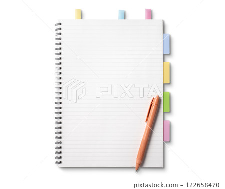 帶有索引和筆的螺旋筆記本 122658470
