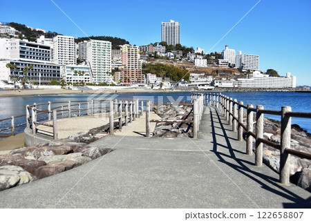 Atami City: Moon Terrace Walkway and resort hotels at Atami Sun Beach Atami City: Moon Terrace Walkway and resort hotels at Atami Sun Beach 122658807