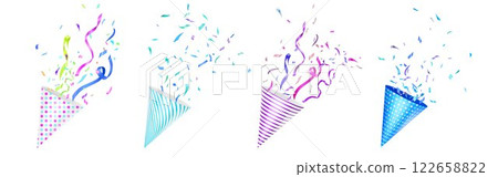 Party confetti poppers set 122658822