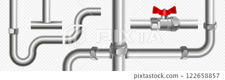 3d plumbing pipe system 122658857