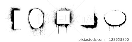 Stencil spray frame borders 122658890