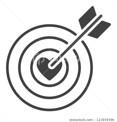 Target with Heart vector icon Love symbol 122659396