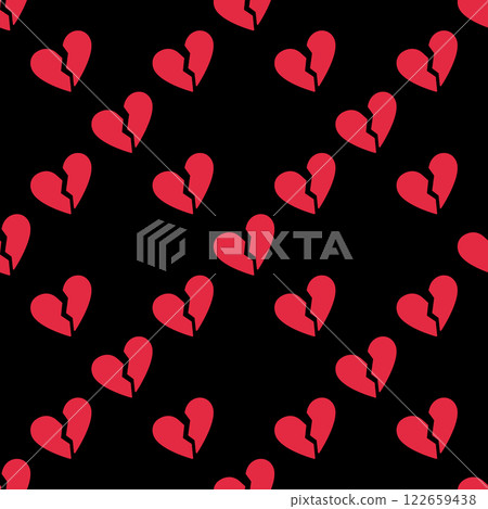 Broken Heart seamless pattern vector heartbreak background Broken Heart seamless pattern vector heartbreak background 122659438