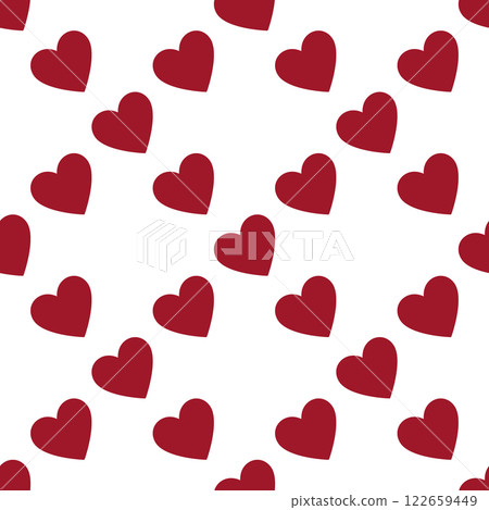Heart vector seamless pattern - love simple background 122659449