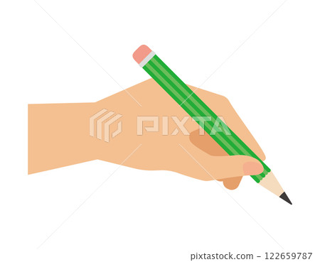 Illustration of a pencil in hand Stationery icon Illustration of a pencil in hand Stationery icon 122659787