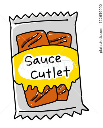 A simple, lightly-painted sauce cutlet snack 122659900