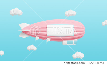 Airship Mock Up. 3D Rendering Airship Mock Up. 3D Rendering 122660751