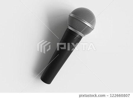 Microphone on white Background. 3D Rendering 122660807