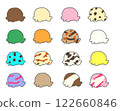 Various ice cream flavours set 122660846