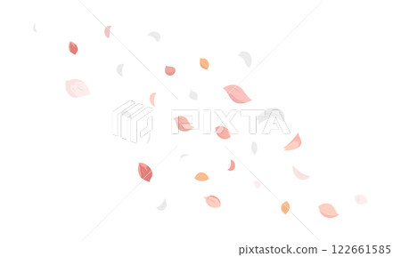 Vector illustration material depicting cherry blossom petals dancing in the wind (flat design) Vector illustration material depicting cherry blossom petals dancing in the wind (flat design) 122661585