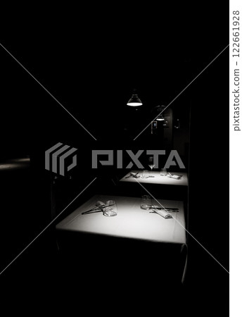 elegant cafe tables 122661928