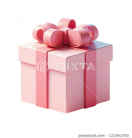 3D pink gift boxes with ribbon in pastel over white background. 3D pink gift boxes with ribbon in pastel over white background. 122662050