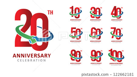 Set of anniversary hand deal number 122662181