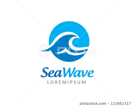 Sea Wave logo symbol or icon template Sea Wave logo symbol or icon template 122662317
