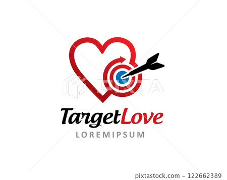 Target Love logo symbol or icon template 122662389
