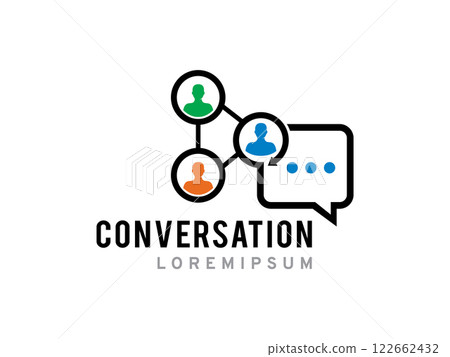 Conversation logo symbol or icon template 122662432