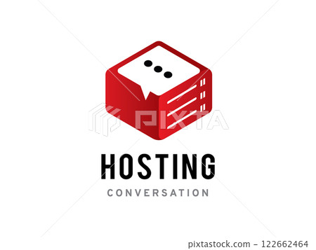 Hosting and Talk logo symbol or icon template 122662464