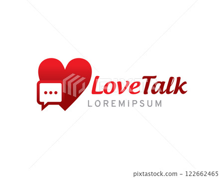 Love Talk logo symbol or icon template 122662465