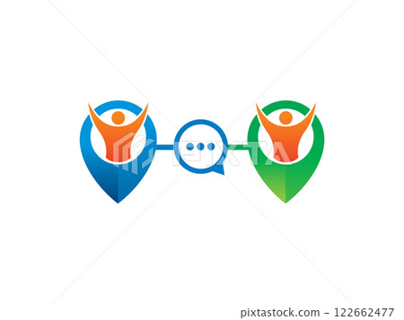 Conversation or Community logo symbol or icon template Conversation or Community logo symbol or icon template 122662477