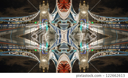 london skyline abstract mirrored pattern 122662613