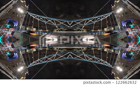 london skyline abstract mirrored pattern 122662632