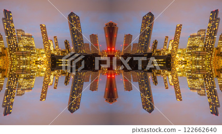 london skyline abstract mirrored pattern 122662640