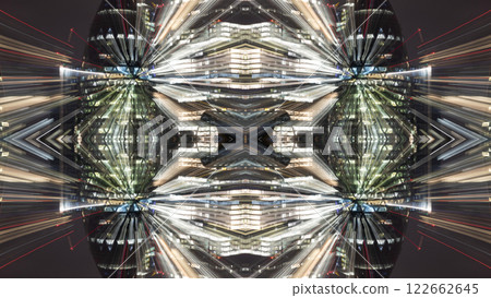 london skyline abstract mirrored pattern 122662645