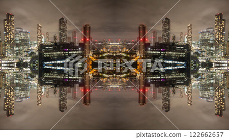 london skyline abstract mirrored pattern london skyline abstract mirrored pattern 122662657