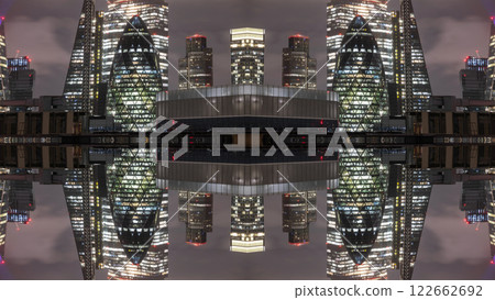 london skyline abstract mirrored pattern london skyline abstract mirrored pattern 122662692