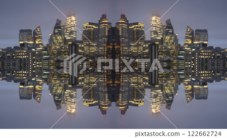 london skyline abstract mirrored pattern london skyline abstract mirrored pattern 122662724