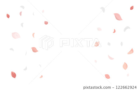 櫻花飄落的雪片向量幀素材(扁平化設計) 櫻花飄落的雪片向量幀素材(扁平化設計) 122662924