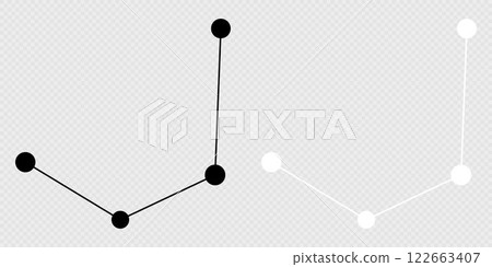 Mensa constellation map set. Vector illustration. 122663407