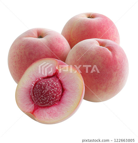 Fukushima Peach in Full Body Shot Juicy and Ripe 122663805
