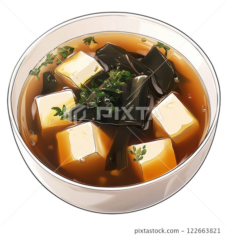 Miso Soup, A Delightful Traditional Japanese Culinary Experience in a Bowl Miso Soup, A Delightful Traditional Japanese Culinary Experience in a Bowl 122663821