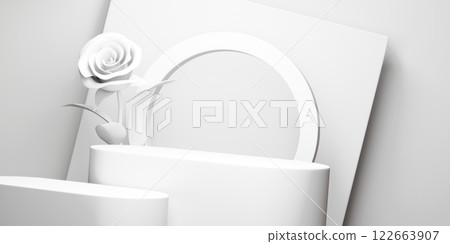 white valentine style blank backdrops. 3d rendering white valentine style blank backdrops. 3d rendering 122663907