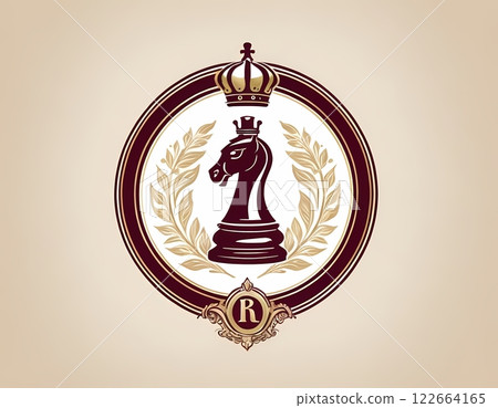 Regal Chess Club Logo with Crown Design 122664165