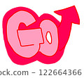 Pop handwritten letters GO! 122664366