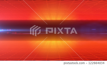 An energetic digital space with a red and orange glowing grid pattern, evoking a sense of futuristic speed and advanced technology concepts An energetic digital space with a red and orange glowing grid pattern, evoking a sense of futuristic speed and advanced technology concepts 122664834