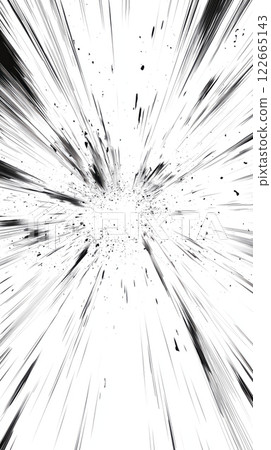 Abstract explosion design with dynamic manga lines and splatter effects 122665143