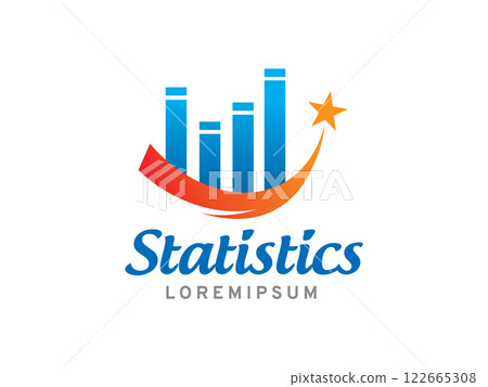 Statistics logo symbol or icon template 122665308