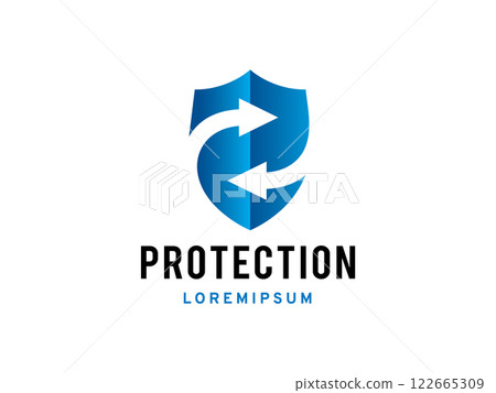 Protection technology logo symbol or icon template 122665309