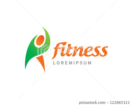 Fitness logo symbol or icon template Fitness logo symbol or icon template 122665321
