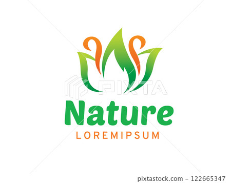 Nature logo symbol or icon template 122665347