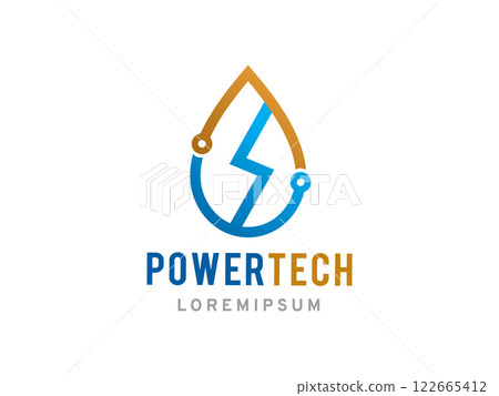 Power tech logo symbol or icon template 122665412